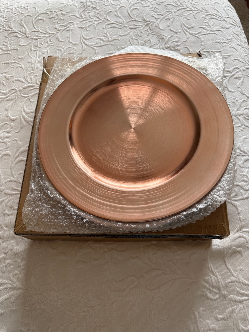 NWT Rose Gold Charger Plate - TOTAL OF 12